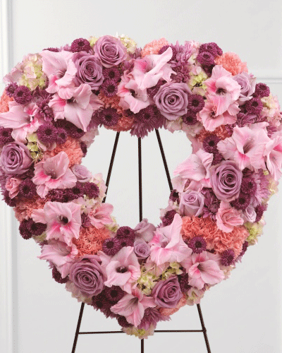 ETERNAL REST HEART WREATH - Flower Story