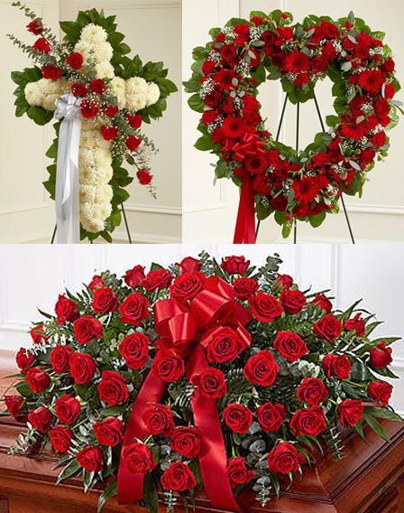 Premium Red Funeral Package - Flower Story