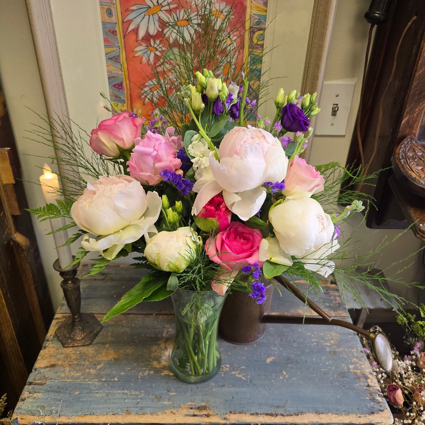 Summer Sweetness Arrangement (Peonies & Roses)