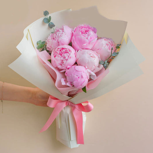 Hand-Tied Peony Bouquet