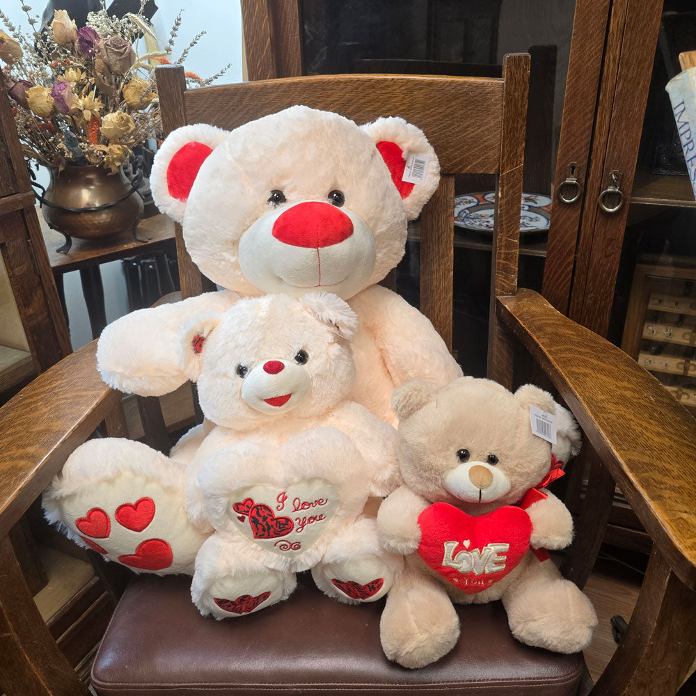 Valentine Bears (Small, Medium, Large)
