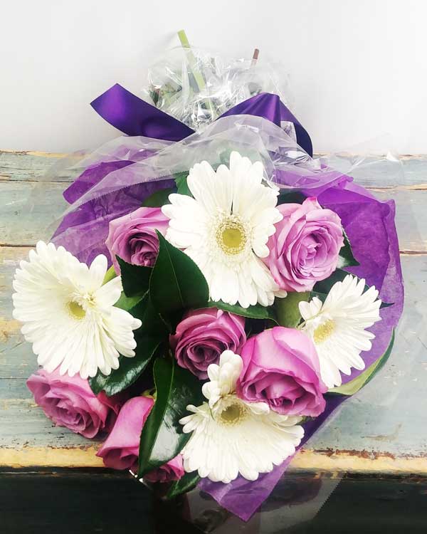 HAND TIED BOUQUET - SWEET LAVENDER - Flower Story