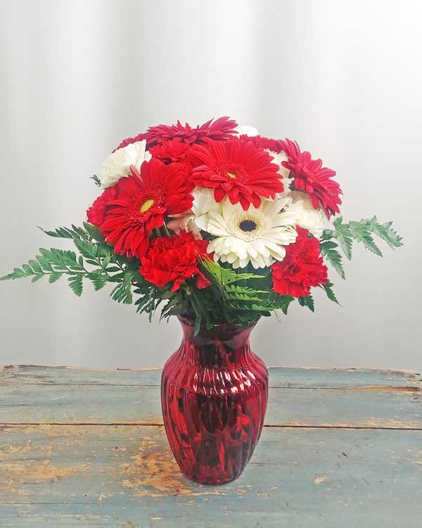 RED & WHITE BOUQUET - Flower Story