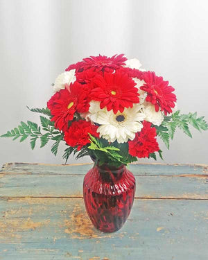 RED & WHITE BOUQUET - Flower Story