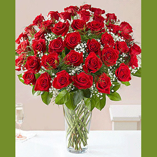 Imagine 50 Roses Love Royale ( 50 roses in vase )