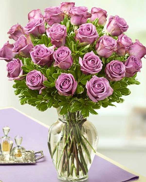 TWO DOZEN LAVENDER (PURPLE) ROSE BOUQUET - Flower Story