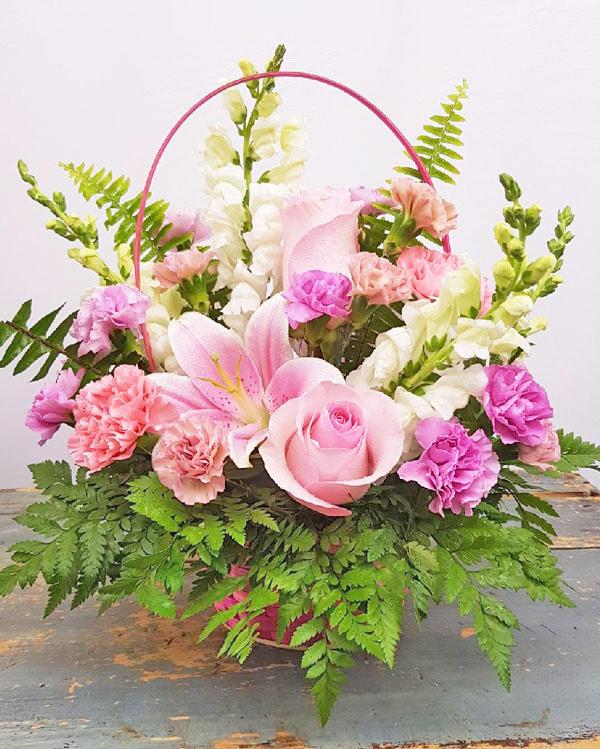 PINK DELIGHT BASKET - Flower Story