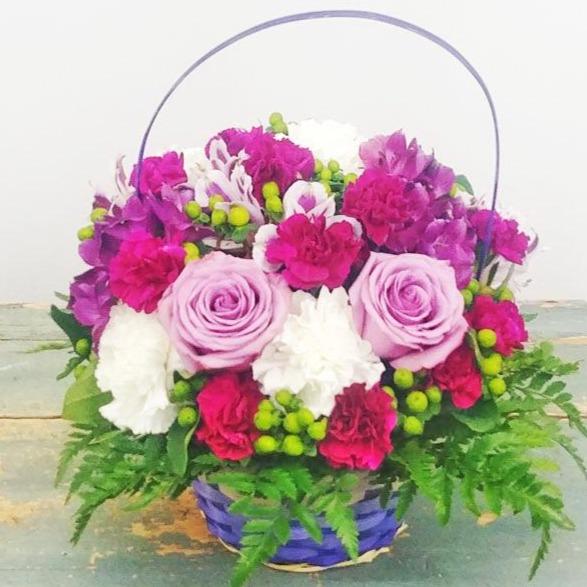 Purple Delight Basket - Flower Story